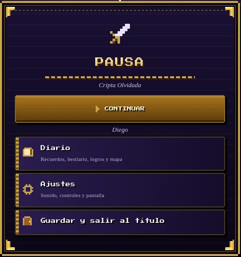 Menú de pausa